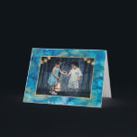 Cartes Pour Fêtes Annuelles Hanoukka Greeting Card Blues & Golds<br><div class="desc">Carte de voeux Hanoukka "Blues & Golds" avec enveloppe. Pour personnaliser cette carte, supprimez simplement du texte et ajoutez votre propre message. Choisissez votre style de police, votre couleur et votre taille préférés. Supprimez la photo et ajoutez la vôtre. Les photos peuvent être modifiées (rognées, déplacées, redimensionnées, pivotées, etc.) L'élément...</div>