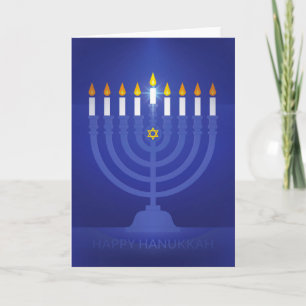 Cartes Pour Fêtes Annuelles hanoukka heureuse bleue