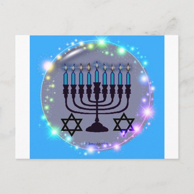 Cartes Pour Fêtes Annuelles Hanoukka heureuse / Menorah (Devant)