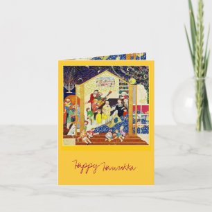 CARTES POUR FÊTES ANNUELLES HANOUKKA HEUREUX