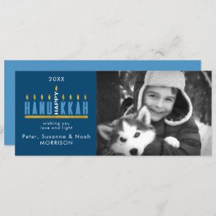 Cartes Pour Fêtes Annuelles Hanoukka Heureux Hanoukka Menorah 1 Photo