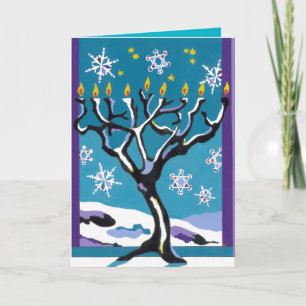 Cartes Pour Fêtes Annuelles Hanoukka hivernal