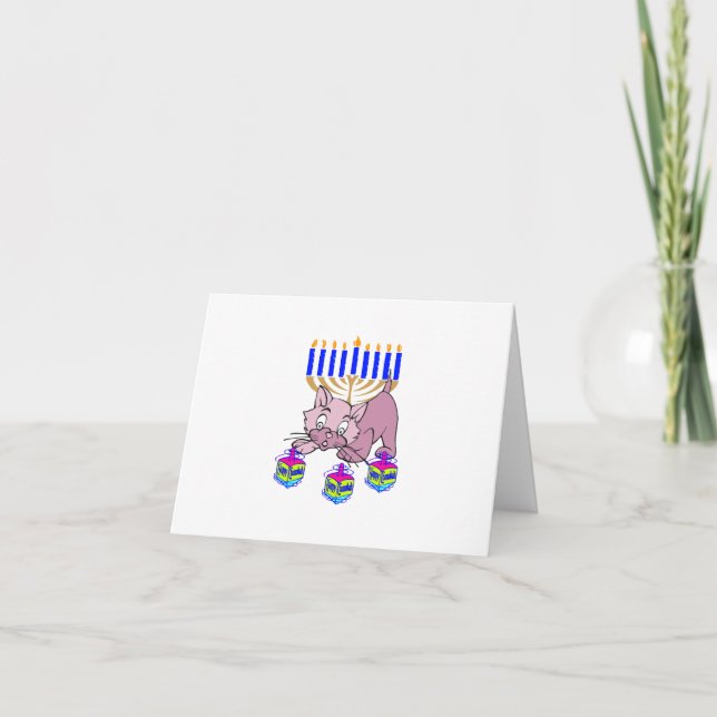 Cartes Pour Fêtes Annuelles Hanoukka Kitty (Devant)