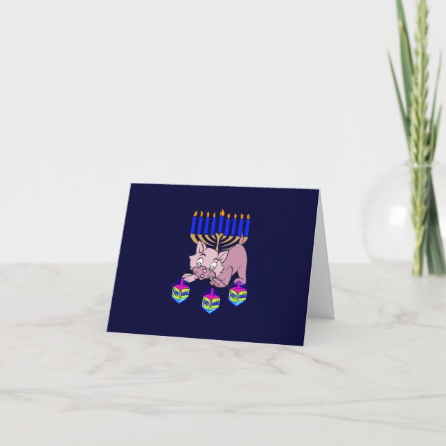 Cartes Pour Fêtes Annuelles Hanoukka Kitty (Devant)
