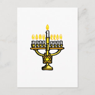 Cartes Pour Fêtes Annuelles Hanoukka Menorah