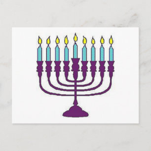 Cartes Pour Fêtes Annuelles Hanoukka Menorah