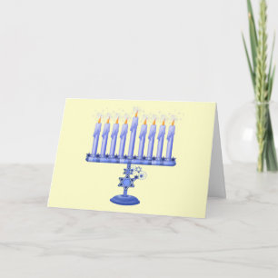 Cartes Pour Fêtes Annuelles Hanoukka Menorah (personnalisable)