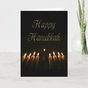 Cartes Pour Fêtes Annuelles Hanoukka Minorah allume les bougies