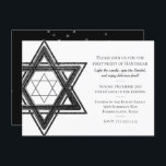 Cartes Pour Fêtes Annuelles Hanoukka moderne Black White Star de David Parti<br><div class="desc">Minimal classique noir Bar/Bat mitzvah et Hanoukka moderne Star de David contre un arrière - plan solide crée un design élégant et sophistiqué. Pour d'autres couleurs de coordination ou des produits correspondants,  visitez JustFharryn @ Zazzle.com ou contactez le concepteur,  c/o Fharryn@yahoo.com Tous droits réservés. #zazzlemade #christmasDécor</div>