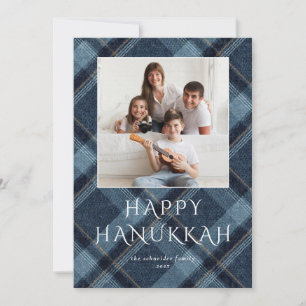Cartes Pour Fêtes Annuelles Hanoukka Photos Blue Plaid