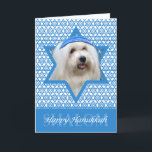 Cartes Pour Fêtes Annuelles Hanoukka Star de David - Coton de Tulear<br><div class="desc">Qu'est-ce qui pourrait rendre le fait de dire Happy Hanoukka plus amusant que d'avoir ce Chien de Tuléar portant un Yamaka entouré de l'étoile de David ? Ce design de vacances fantaisiste ravira vos amis et votre famille ainsi que d'autres amoureux de les chiens. Ce design est disponible dans plus...</div>
