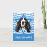 Hanoukka Star of David - Basset Hound - Jasmine