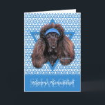 Cartes Pour Fêtes Annuelles Hanoukka Star of David - Poodle - Bix<br><div class="desc">Qu'est-ce qui pourrait rendre le fait de dire Happy Hanoukka plus amusant que d'avoir ce chien de caniche standard au chocolat portant un Yamaka entouré de l'étoile de David. Ce design de vacances fantaisiste saura ravir vos amis et votre famille ainsi que d'autres amoureux des animaux. Ce design est disponible...</div>