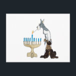 Cartes Pour Fêtes Annuelles hanukah<br><div class="desc">chanukah ( Hanukkah ) card schnauzer s lighting the menorah</div>