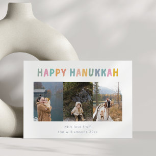 Cartes Pour Fêtes Annuelles Hanukka Multi Photo Quatre Joyeux Mignon Fantaisis