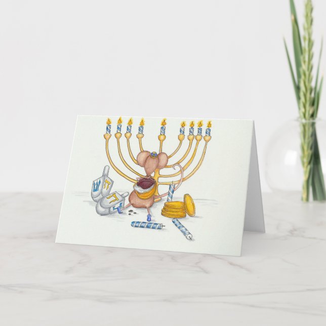 Cartes Pour Fêtes Annuelles Hanukkah (Devant)