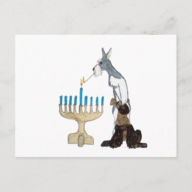 Cartes Pour Fêtes Annuelles Hanukkah (Devant)