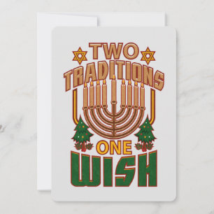 Cartes Pour Fêtes Annuelles Hanukkah Deux Traditions Un Vœu Christmukkah