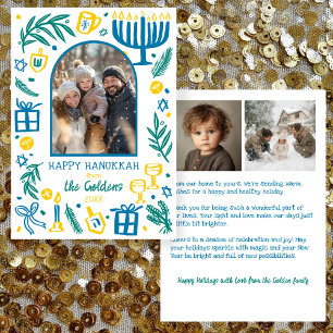 Cartes Pour Fêtes Annuelles Hanukkah Fantaisiste Joliment Personnalisé Arch 3 