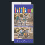 Cartes Pour Fêtes Annuelles Hanukkah Photo Card with white Enveloppe "Candles"<br><div class="desc">Hanukkah Glossy,  photo Card with white enveloppe "Candles". Personnel by replacing photos and wording. Customize wording by choosing your favorite font style,  color and size. 
Thanks for stop and shopping by ! Much appreciated. 
Happy Hanukkah !</div>