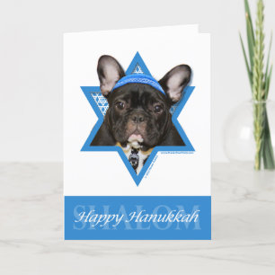 Cartes Pour Fêtes Annuelles Hanukkah Star of David - French Bulldog