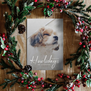 Cartes Pour Fêtes Annuelles Happest Howlidays   Mini-Noël photo chien