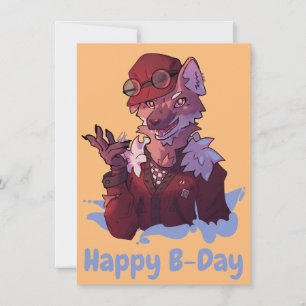 Cartes Pour Fêtes Annuelles Happy B-Day wolf
