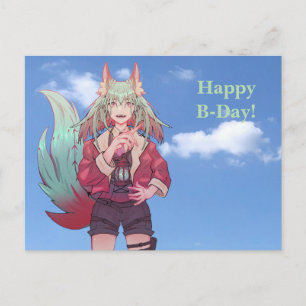 Cartes Pour Fêtes Annuelles Happy BDay, V Tuber, Anime