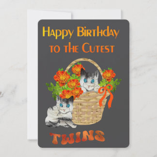 Cartes Pour Fêtes Annuelles Happy Birthday to the Cutest Twins