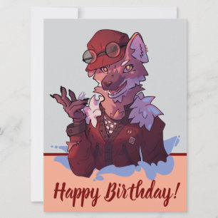 Cartes Pour Fêtes Annuelles Happy Birthday wolf, anime