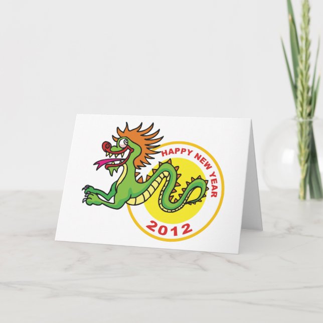 Cartes Pour Fêtes Annuelles Happy Chinese 2012 (Devant)