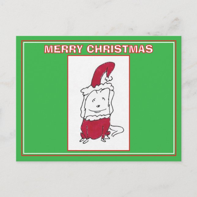 Cartes Pour Fêtes Annuelles Happy Christmas Dog Cartoon Merry Christmas (Devant)