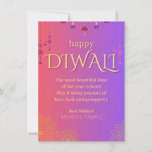 Cartes Pour Fêtes Annuelles Happy Diwali personnalisable