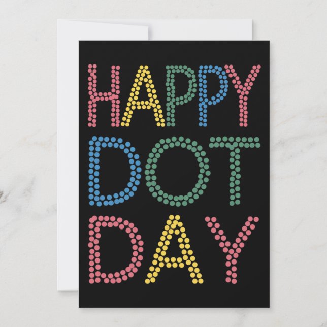 Cartes Pour Fêtes Annuelles happy dot day enseignants enfants cadeau (Devant)