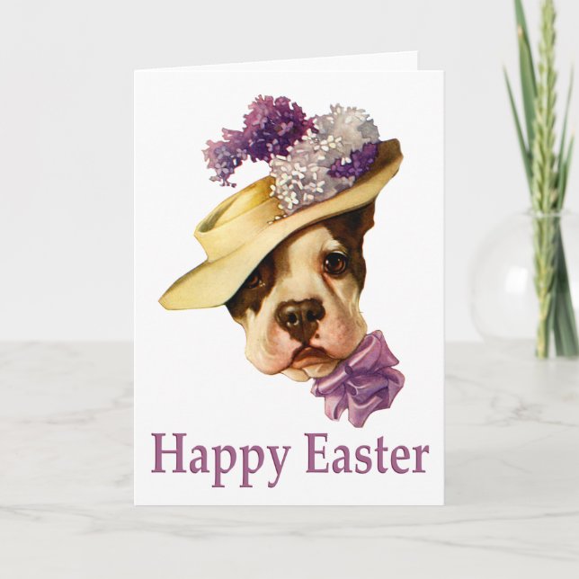 Cartes Pour Fêtes Annuelles Happy Easter Bulldog (Devant)