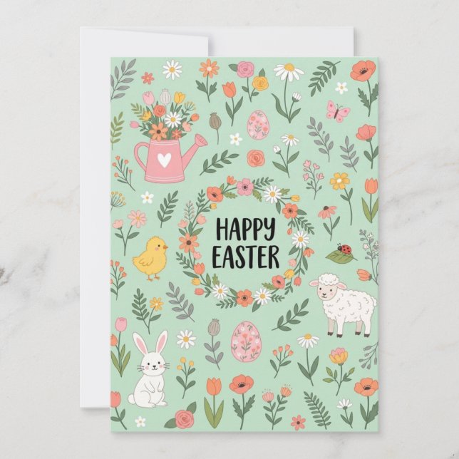 Cartes Pour Fêtes Annuelles Happy Easter Card  (Devant)