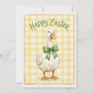 Cartes Pour Fêtes Annuelles Happy Easter Card With White Duck