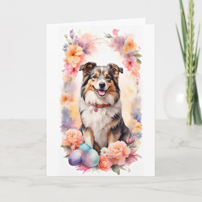 Cartes Pour Fêtes Annuelles Happy Easter Dog (Devant)
