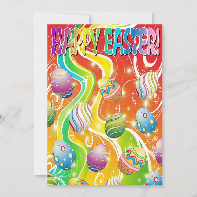 Cartes Pour Fêtes Annuelles Happy Easter Eggs Festive Pattern (Devant)