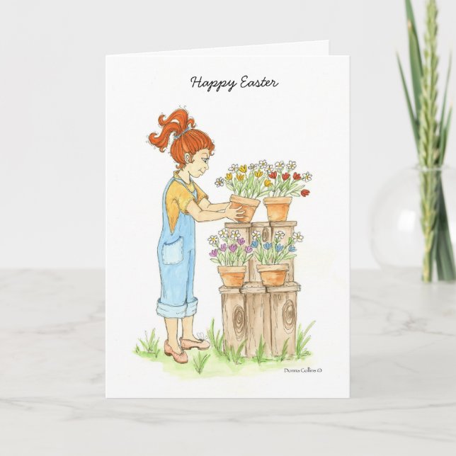 Cartes Pour Fêtes Annuelles Happy Easter Flowers card (Devant)
