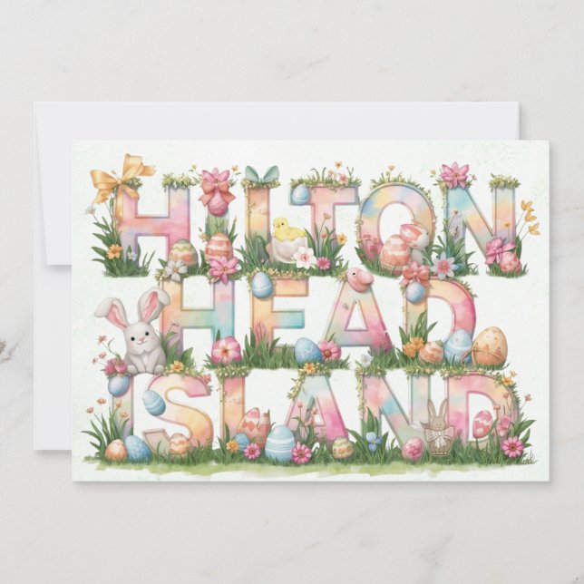 Cartes Pour Fêtes Annuelles Happy Easter from Hilton Head Island (Devant)
