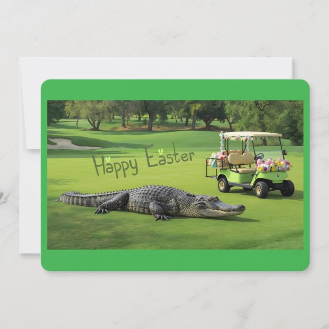 Cartes Pour Fêtes Annuelles Happy Easter from the Lowcountry Alligator (Devant)