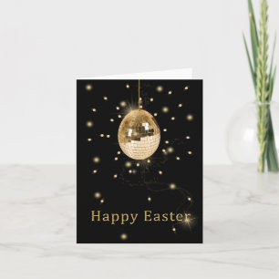 Cartes Pour Fêtes Annuelles Happy Easter Gold Disco Ball