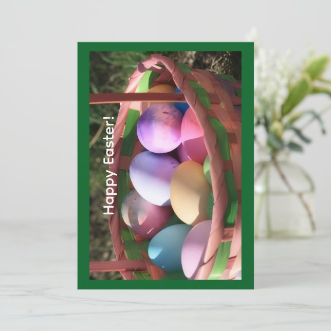 Cartes Pour Fêtes Annuelles Happy Easter Greeting Card (Debout devant)