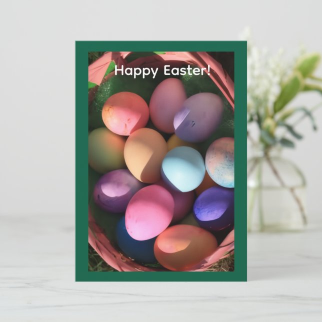 Cartes Pour Fêtes Annuelles Happy Easter Greeting Card (Debout devant)