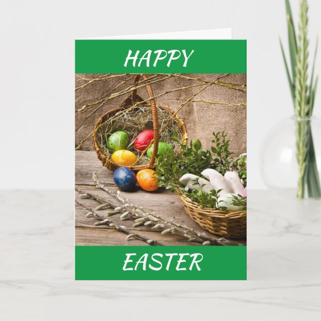 CARTES POUR FÊTES ANNUELLES ***HAPPY EASTER & HAPPY SPRING*** EASTER CARD (Devant)