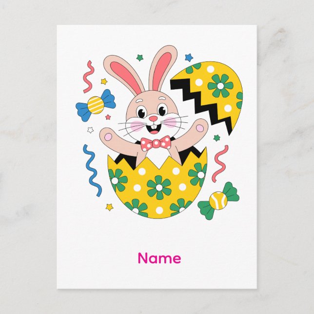 Cartes Pour Fêtes Annuelles Happy Easter Party Bunny Popping Out  (Devant)