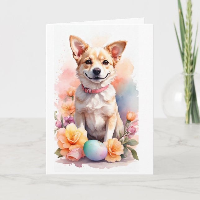 Cartes Pour Fêtes Annuelles Happy Easter puppy (Devant)