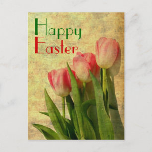 Cartes Pour Fêtes Annuelles Happy Easter Spring Tulips