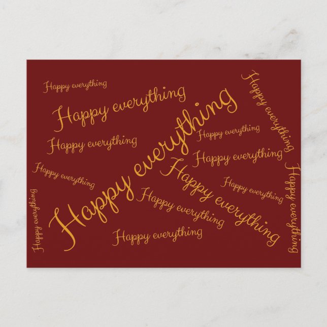 Cartes Pour Fêtes Annuelles Happy Everything (Devant)